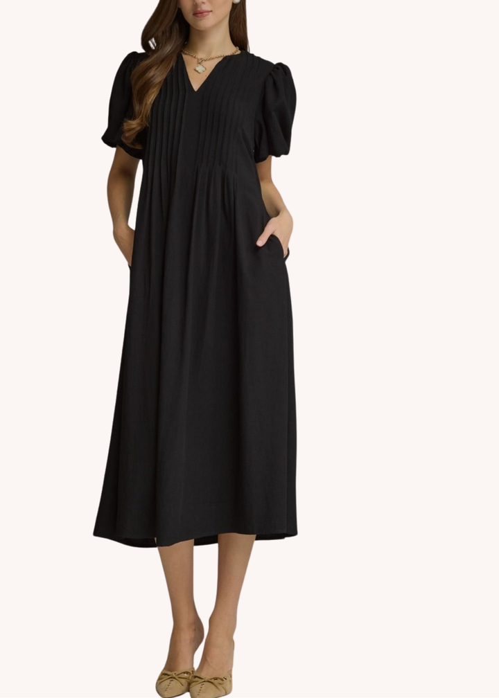 Graham Midi Dress in Black