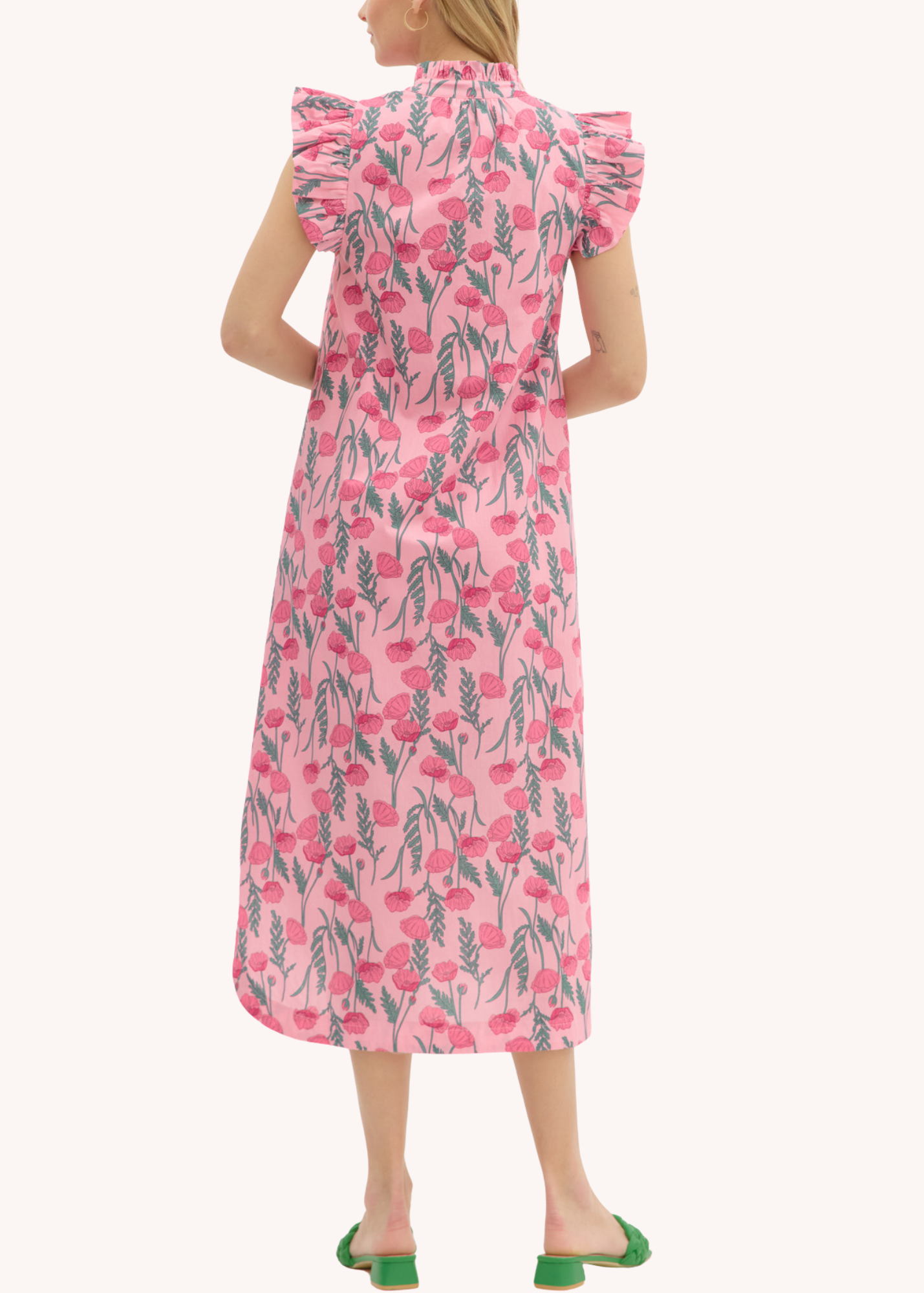Jen Midi Dress in Pink