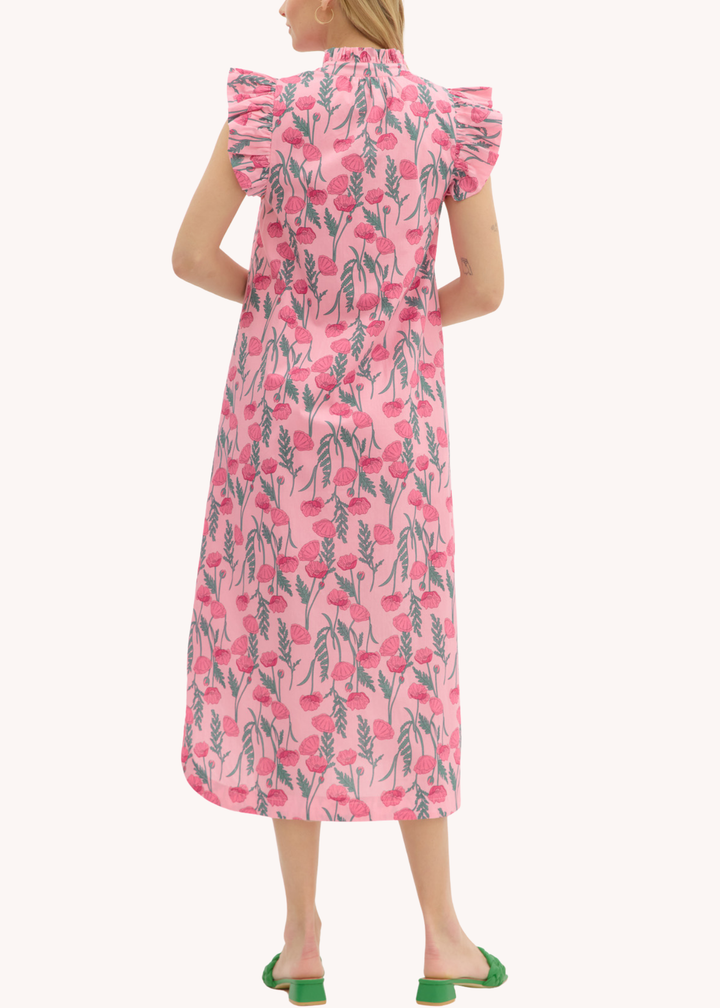 Jen Midi Dress in Pink