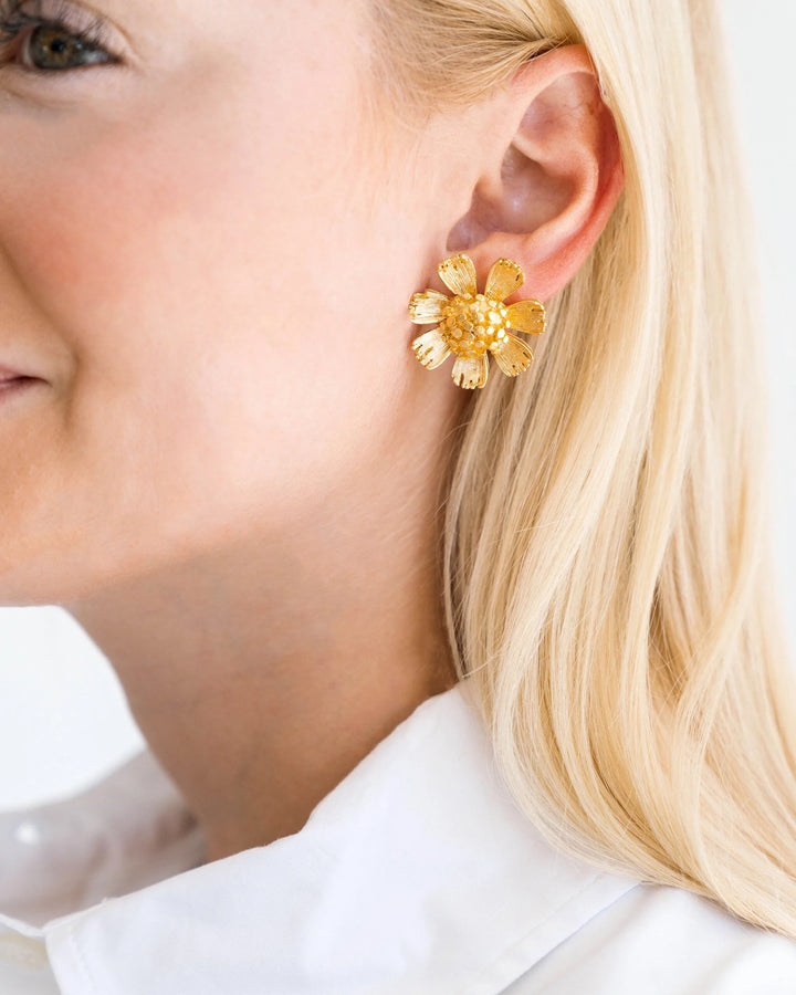 Gold Buttercup Studs