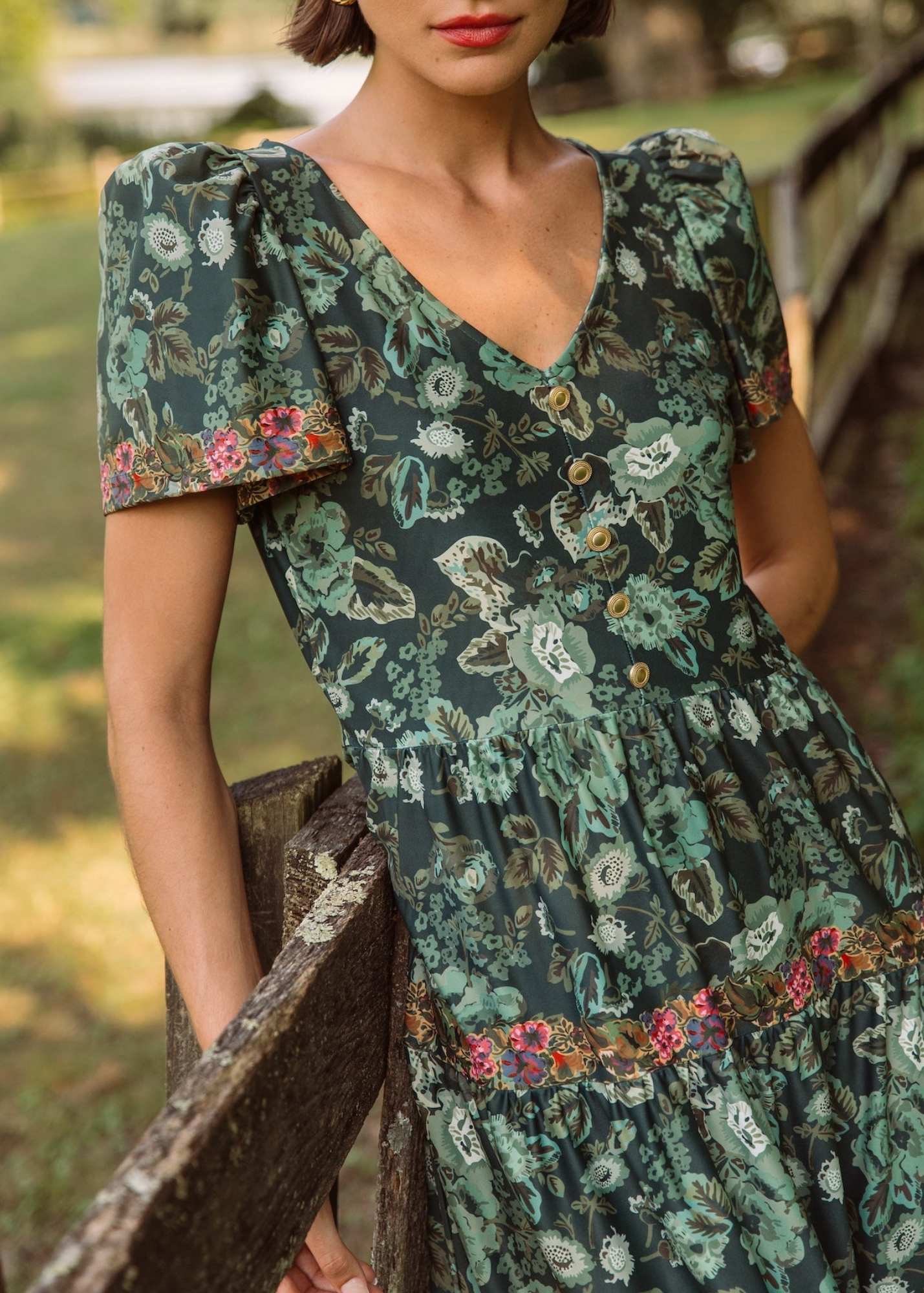 Agatha Dress in Rosemary Meadow Multi