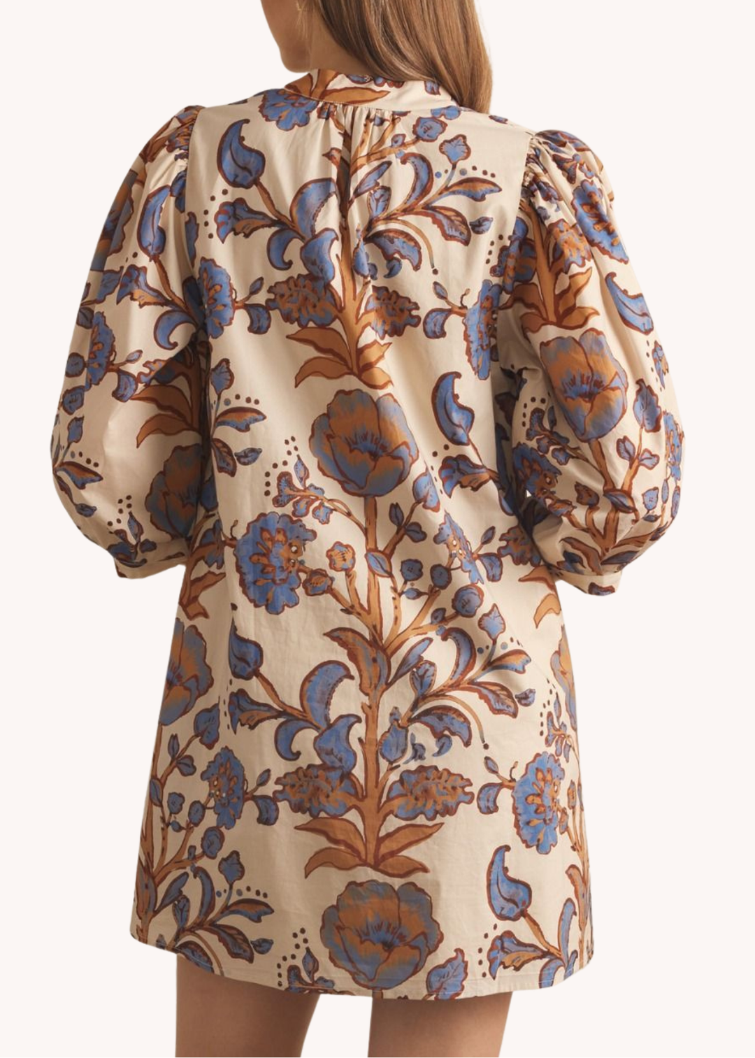 Mara Cotton Mini Dress in Ecru