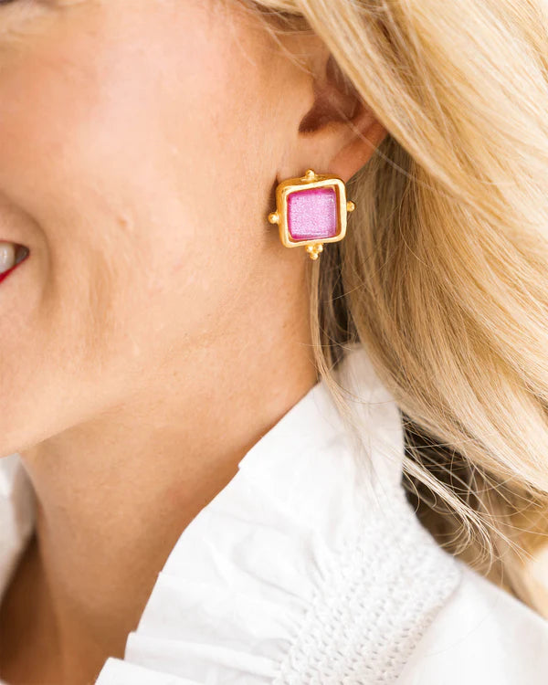 Madeline Studs in Bubblegum Pink