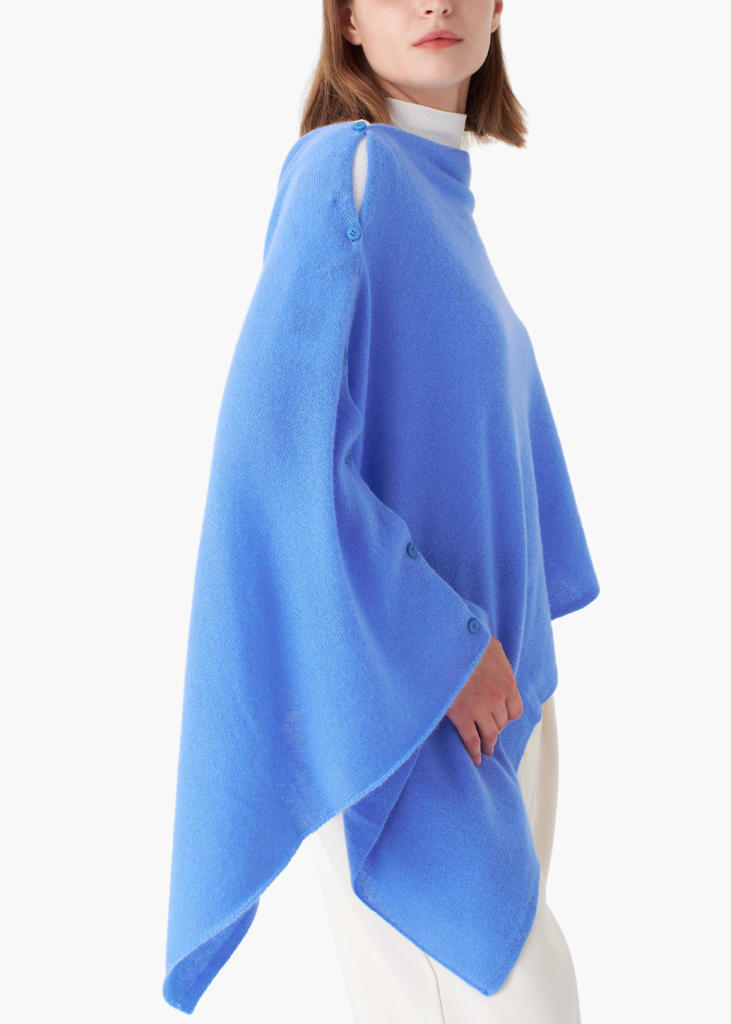 Cashmere Topper in Azure Blue