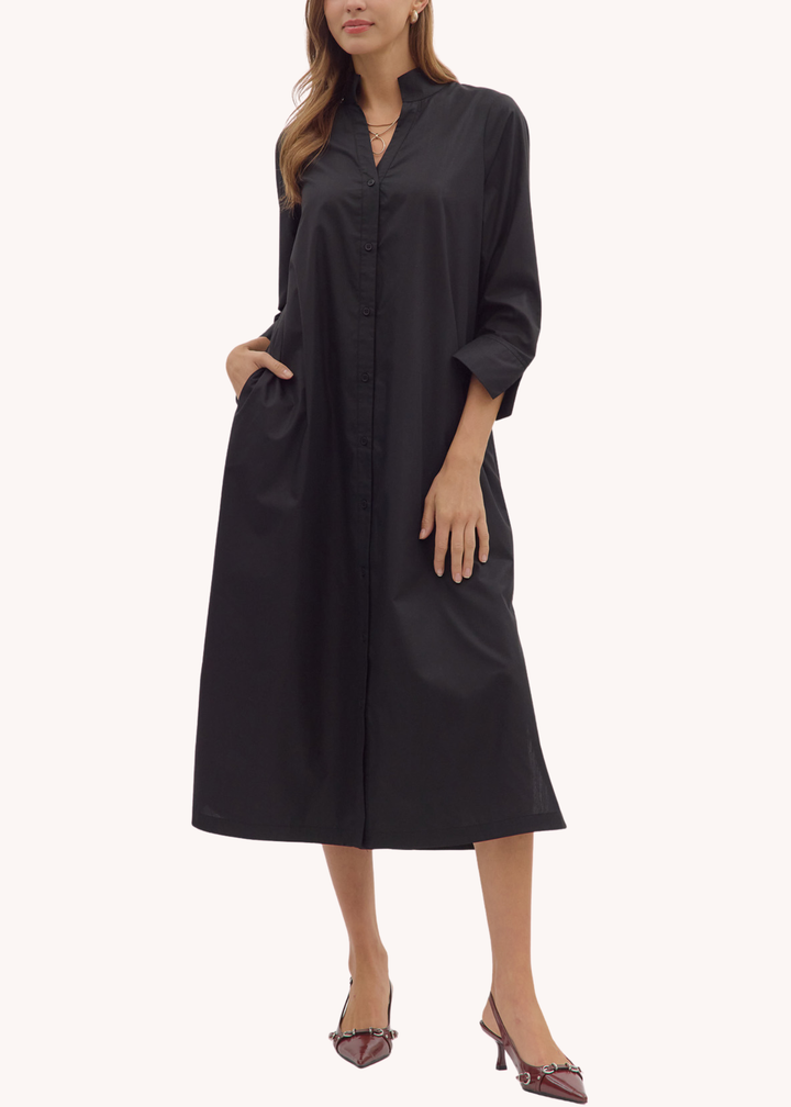 Wallace Midi Dress in Black