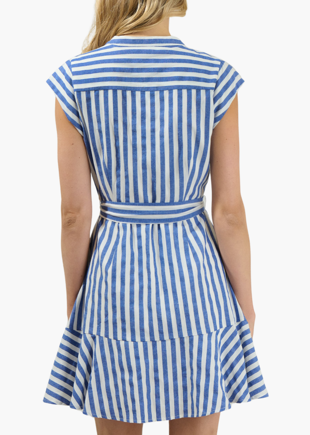 Baker Mini Shirt Dress in Coastal Stripe