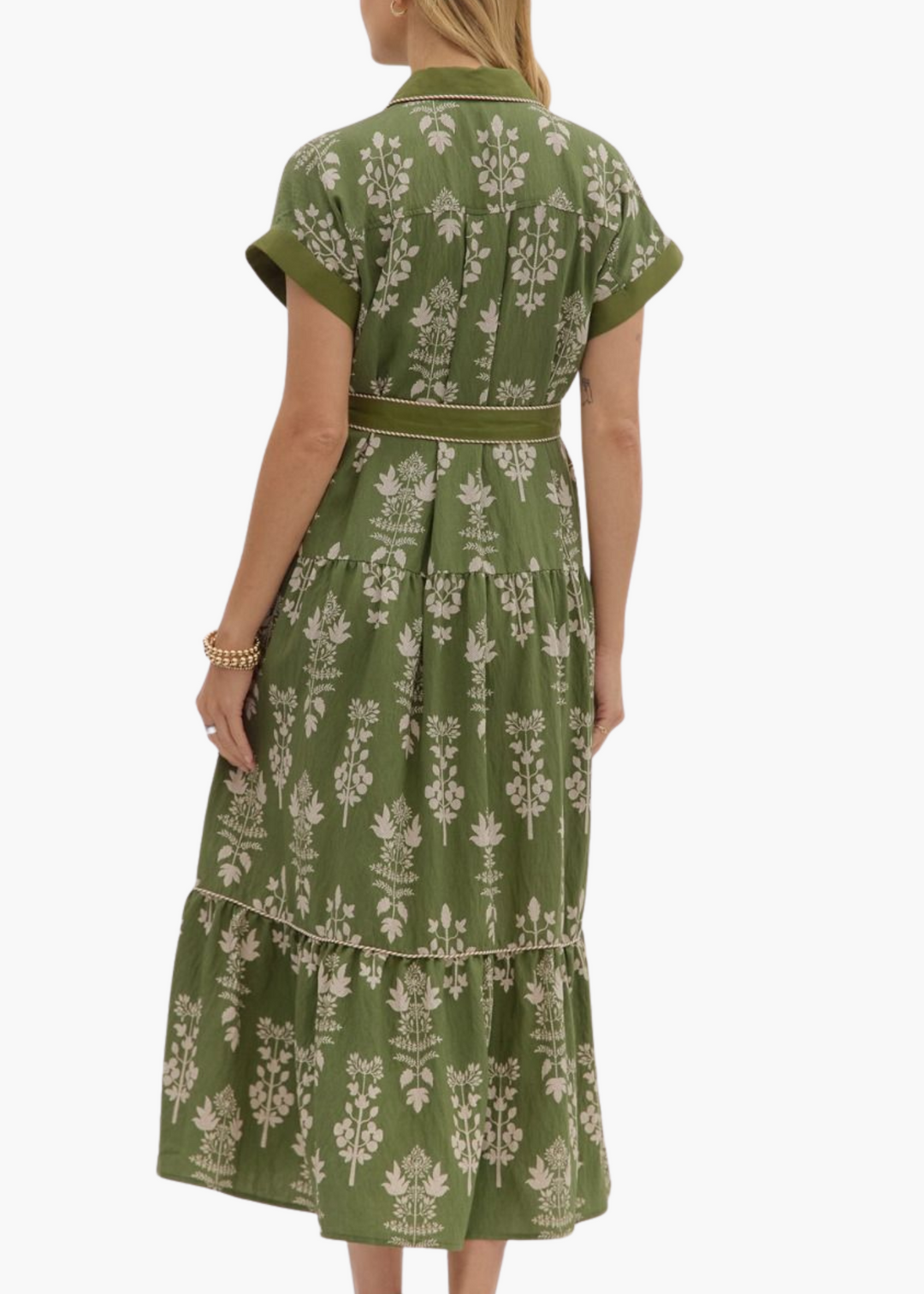 Marbella Midi Dress in Olive