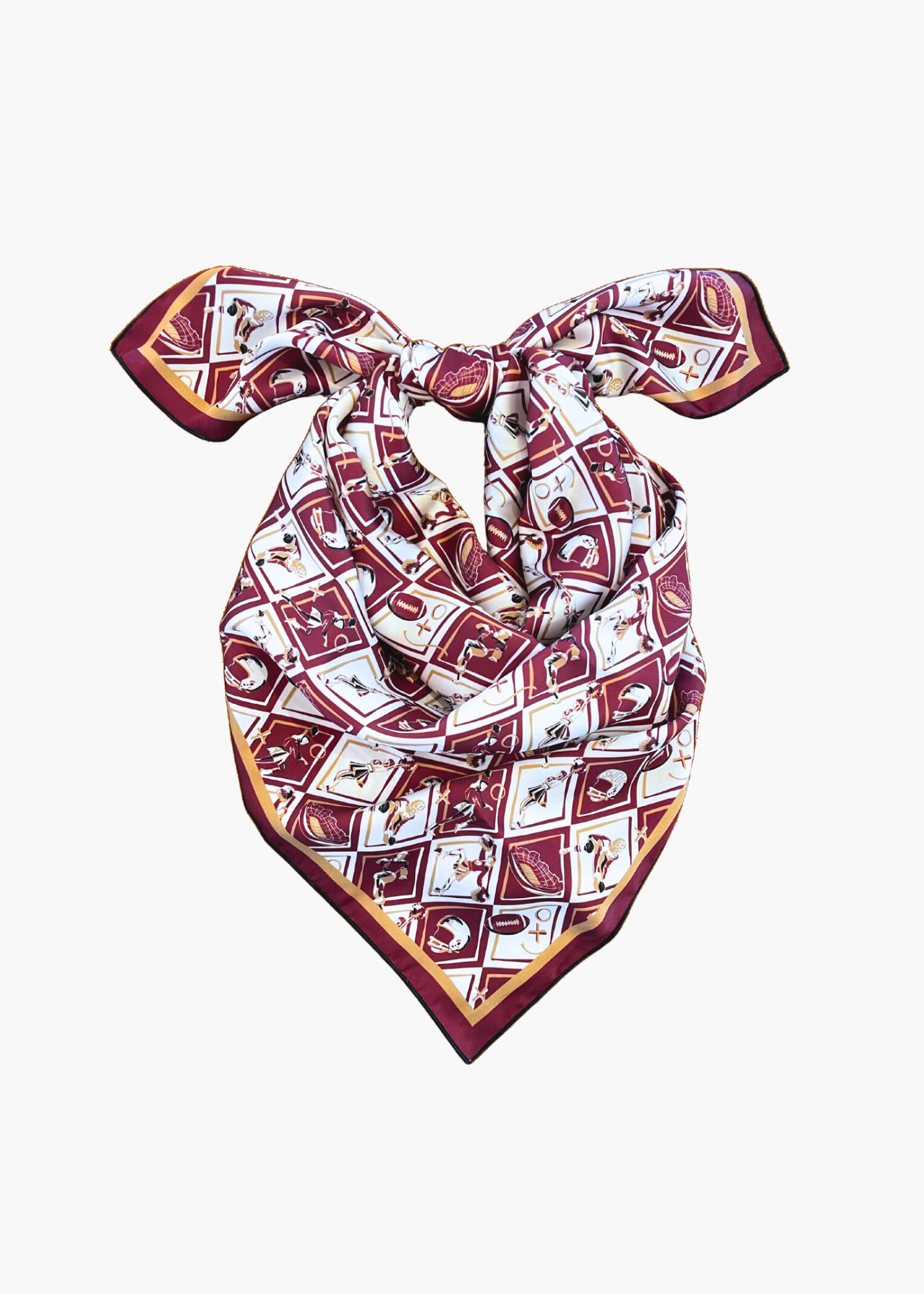 Garnet + Gold Checkerboard Gameday Scarf