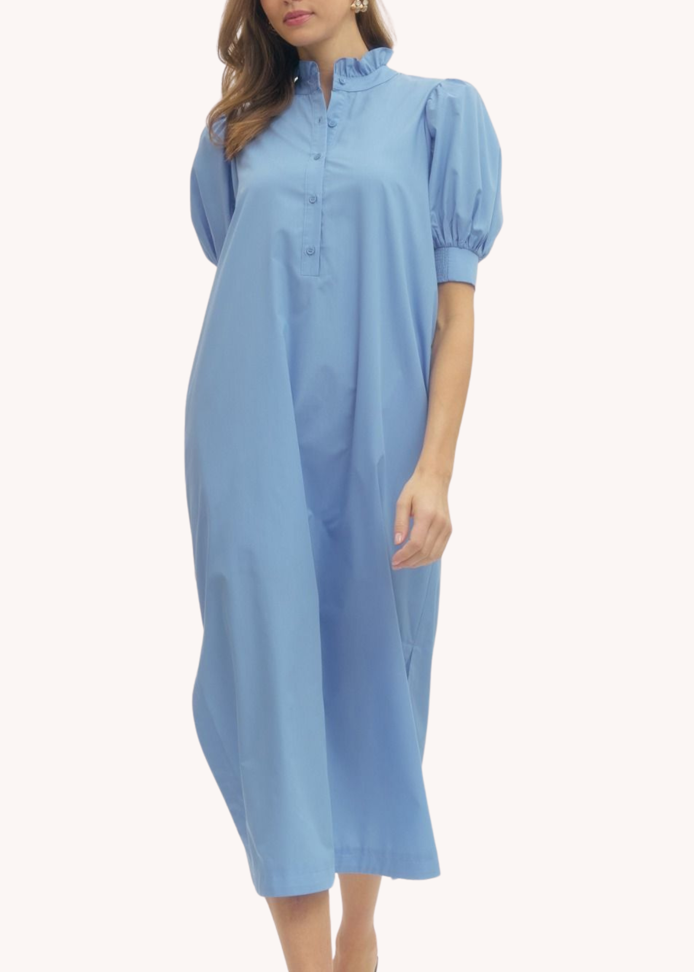Colette Midi Dress in Light Blue