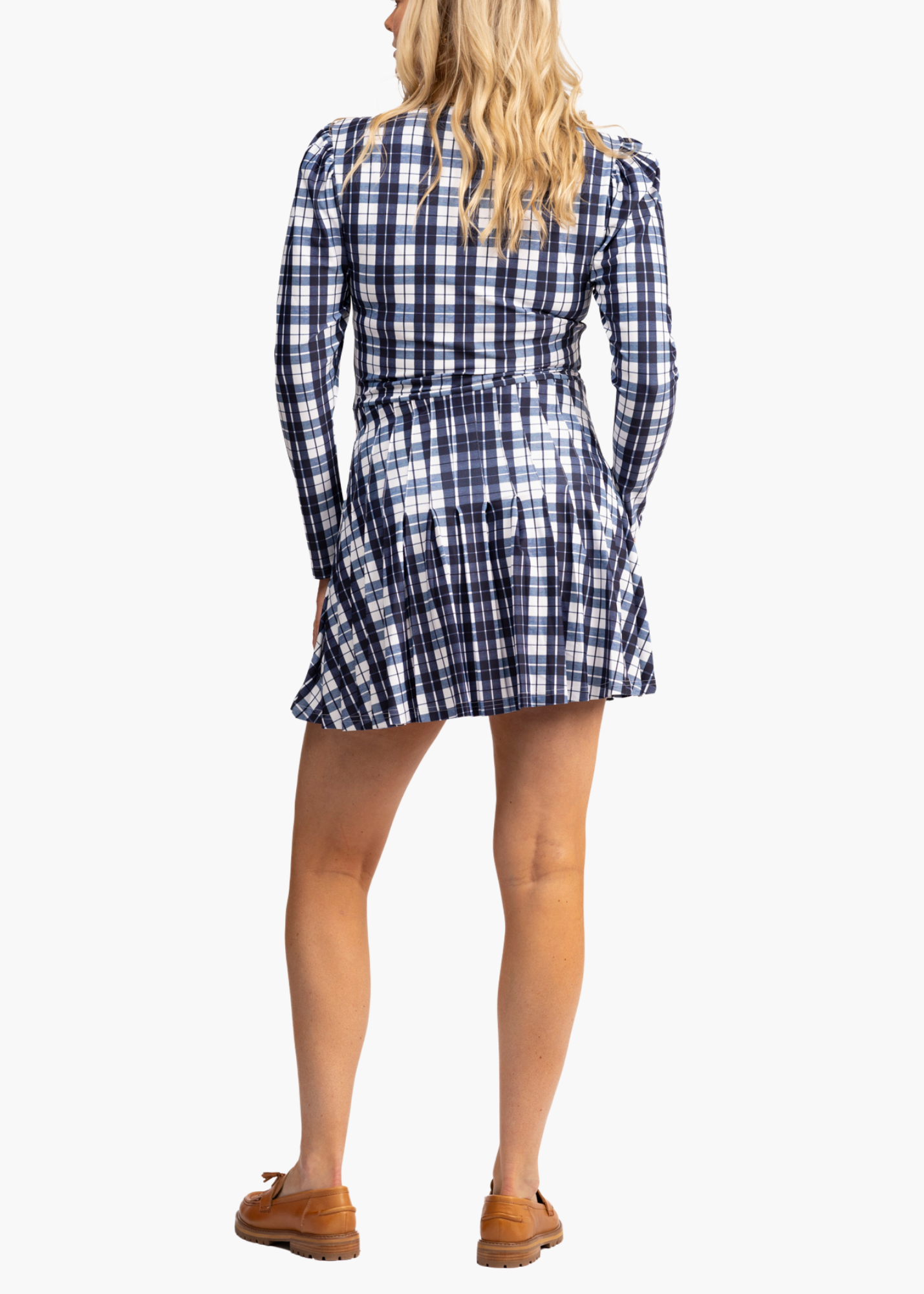 Edith Dress in Mariner's Plaid