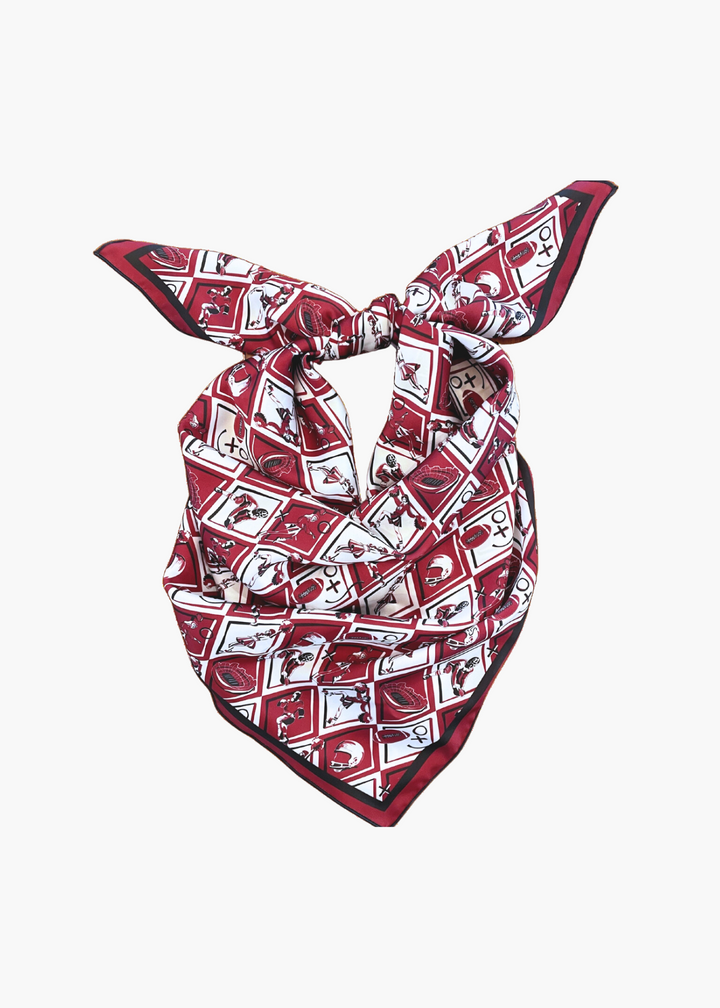 Garnet + Black Checkerboard Gameday Scarf