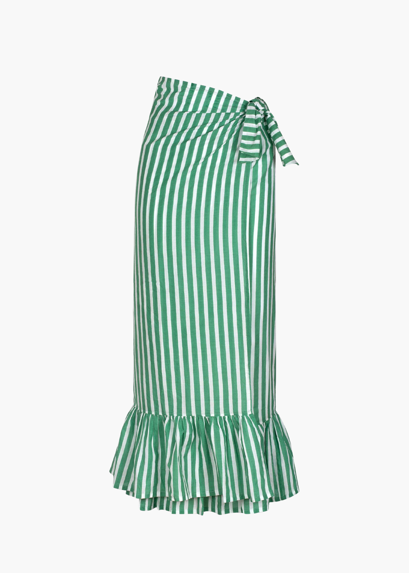 Vienna Sarong in Green and White Stripe