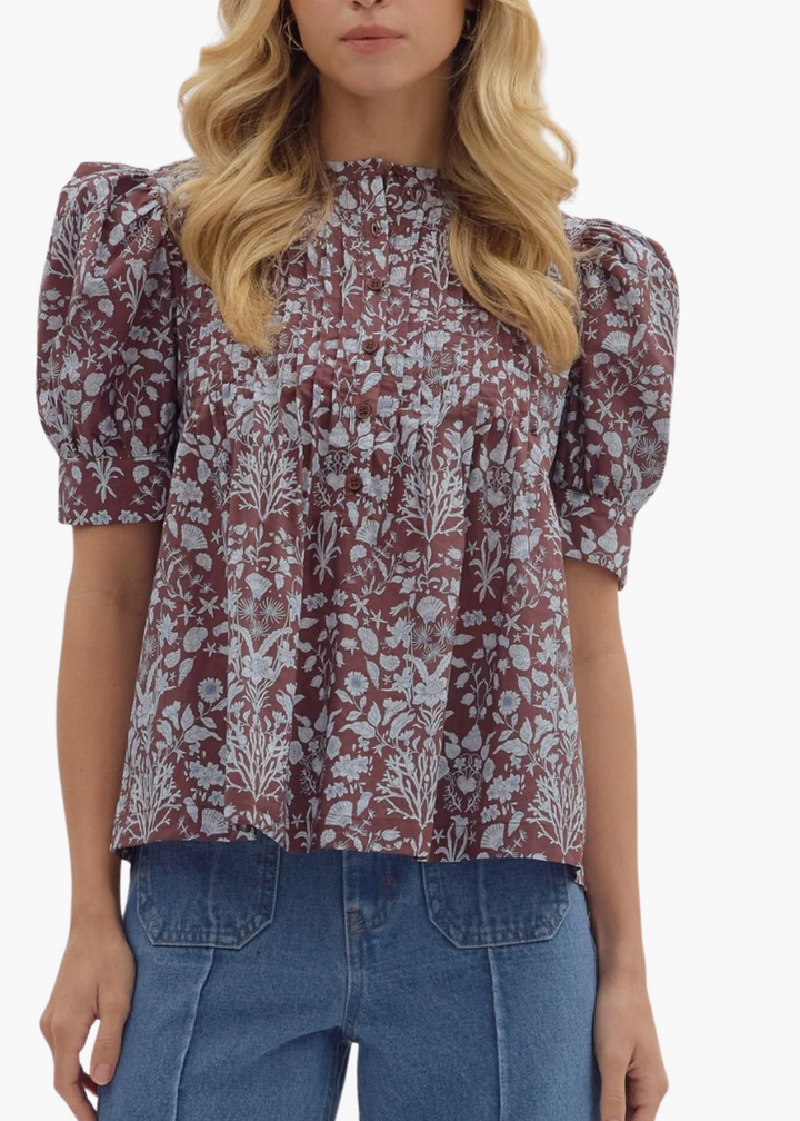 Camille Top in Brown