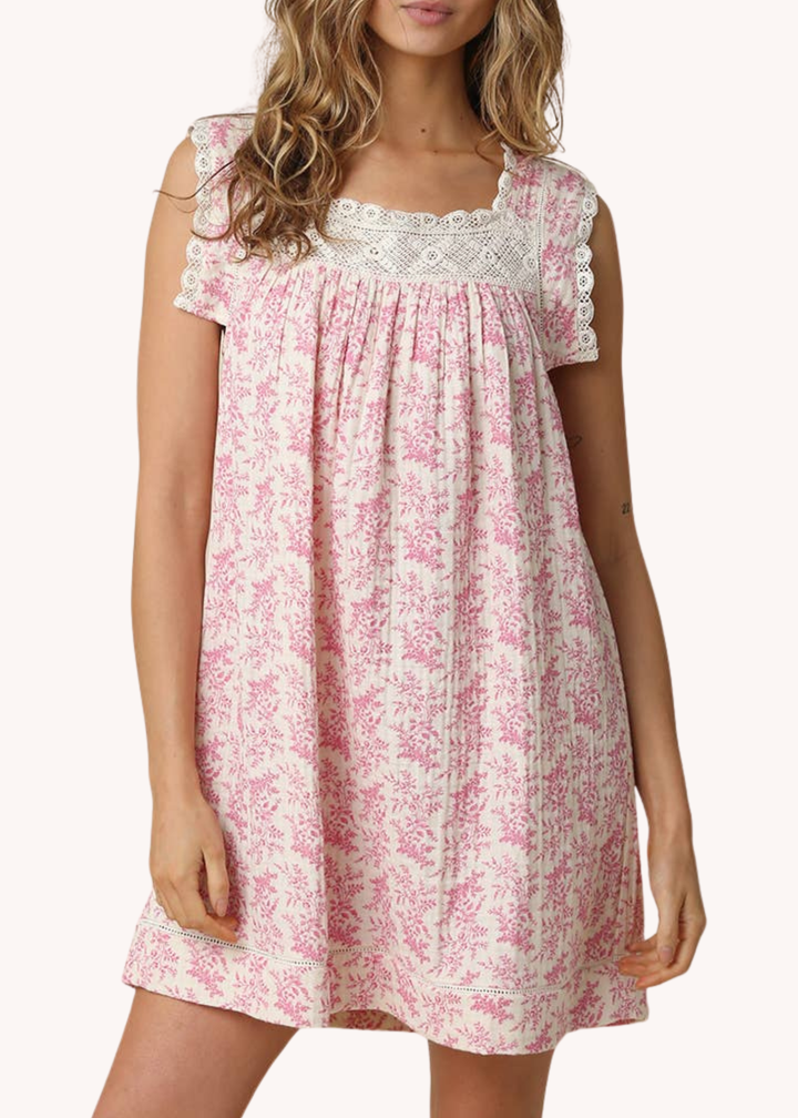 Selah Lace Trimmed Mini Dress