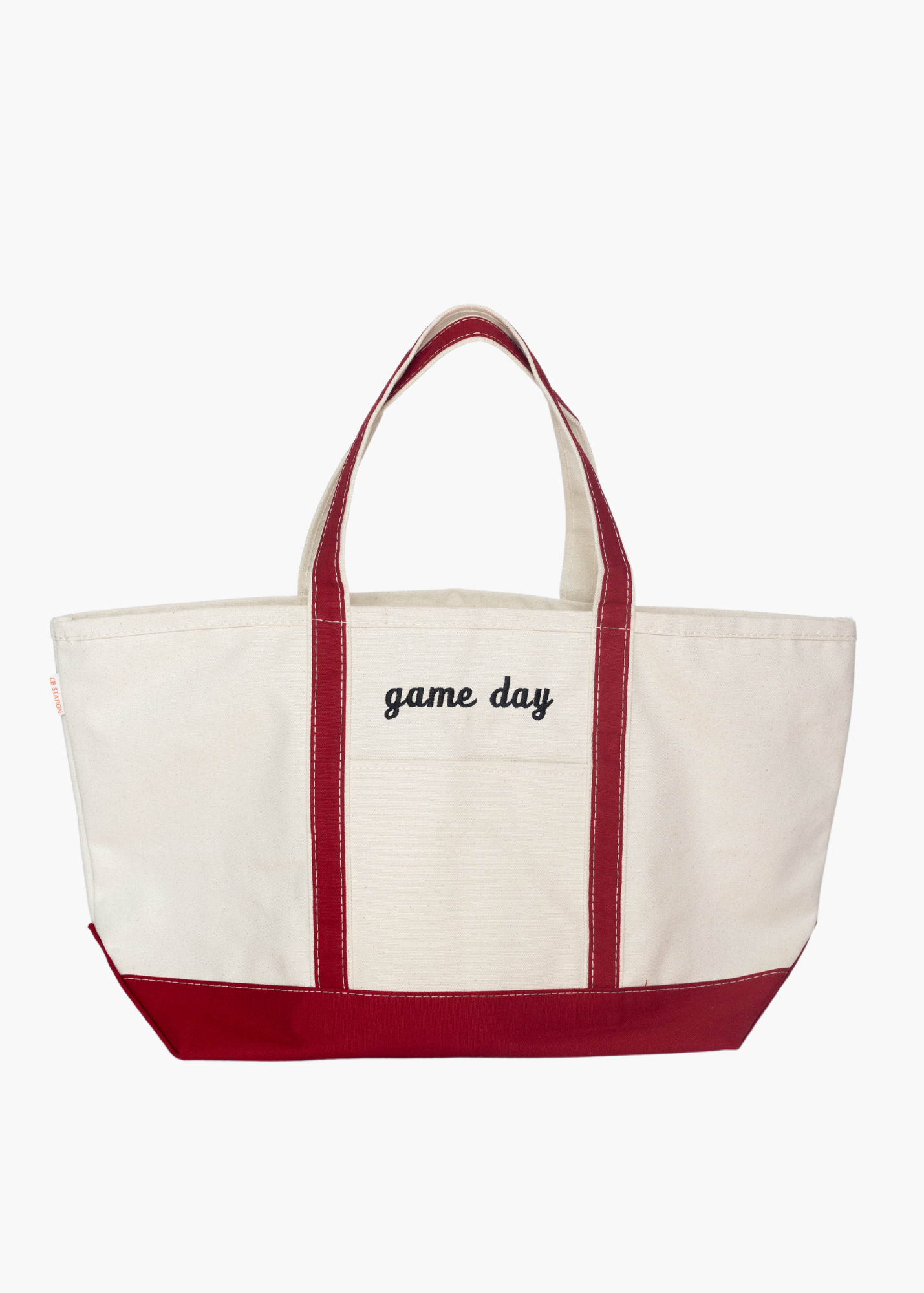 Large Game Day Boat Tote in Red