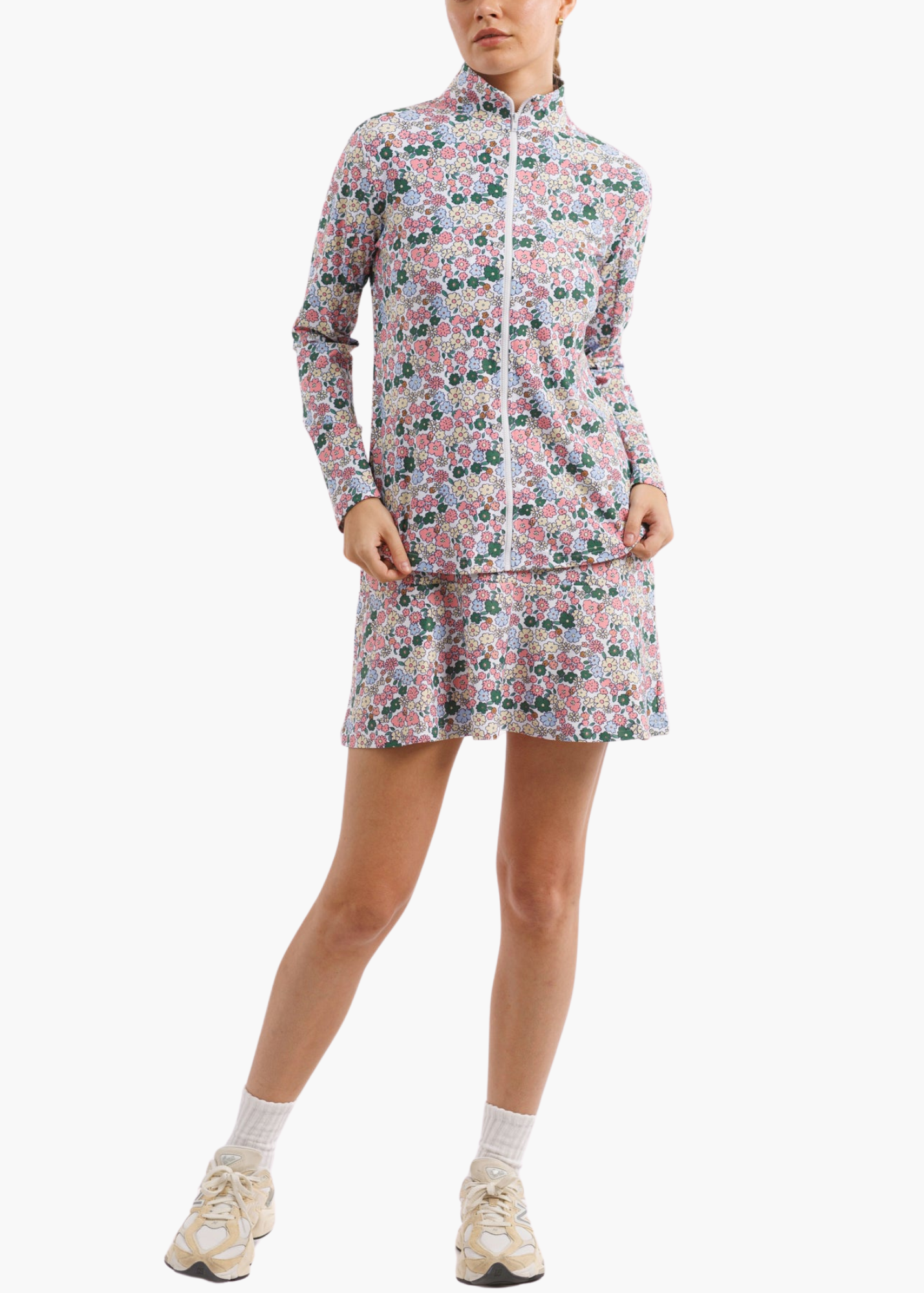 The Frankie Full Zip in Forest Poppies
