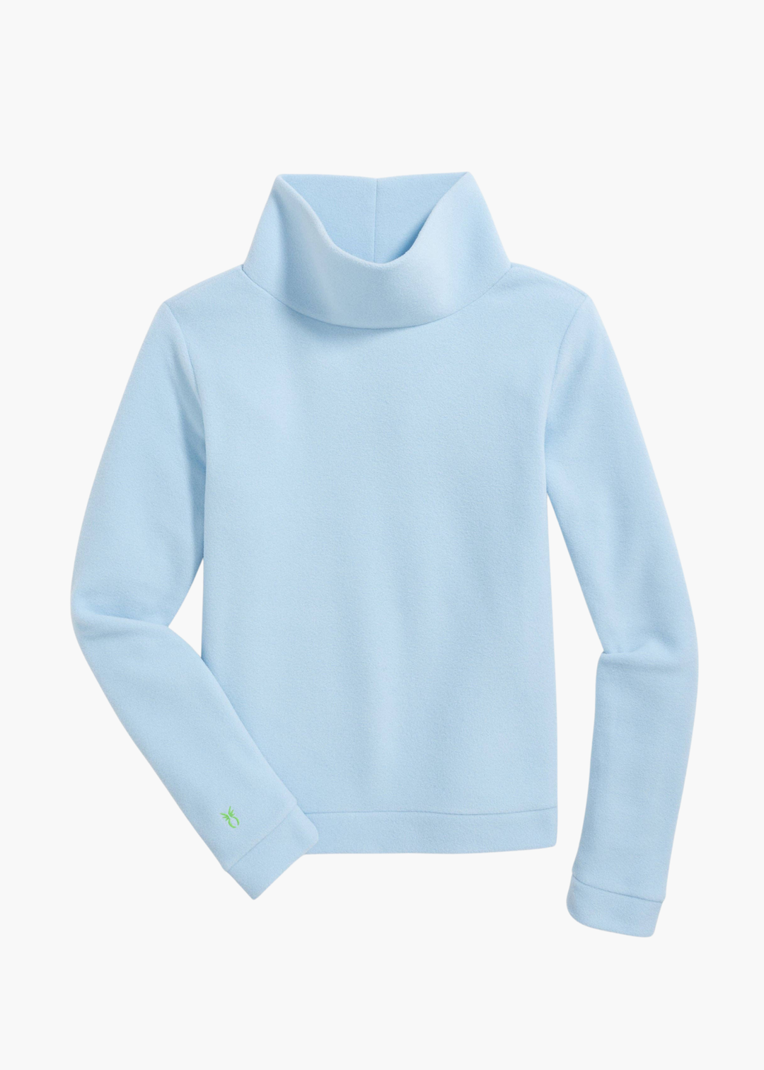 Park Slope Turtleneck in Vello Fleece in Ice Blue