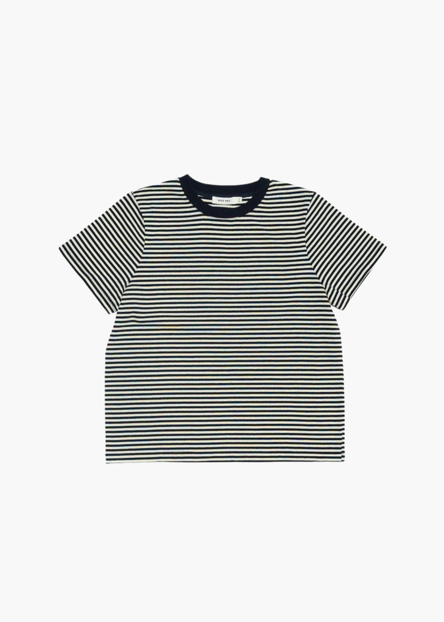 French Striped Crewneck in Navy