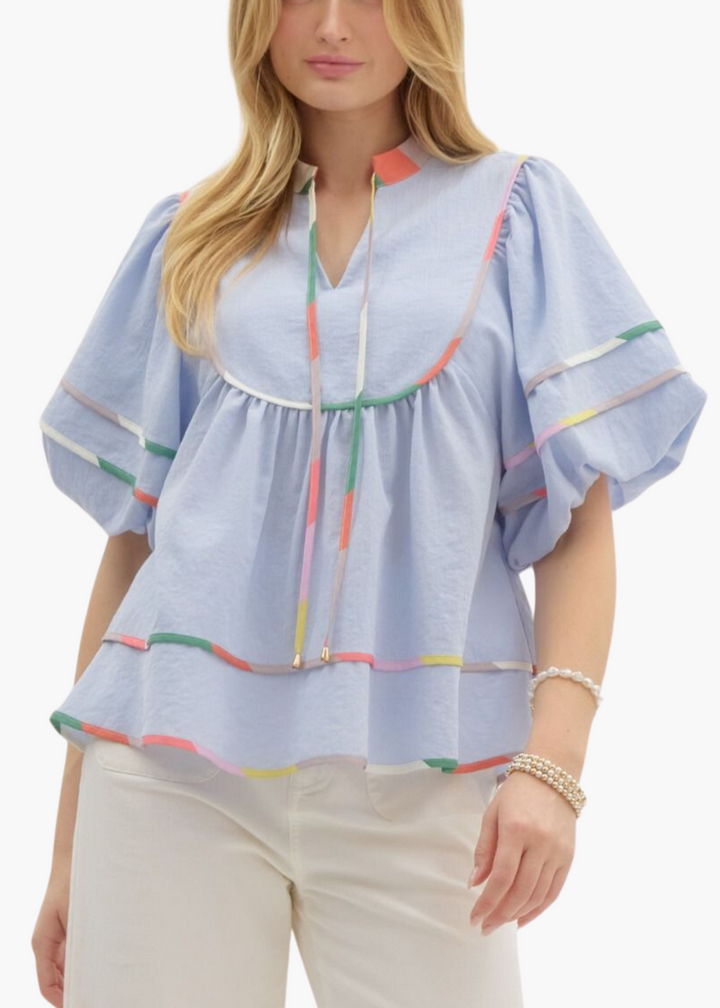 Amelia Top in Blue