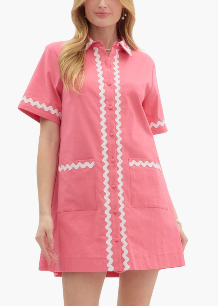 Maxine Mini Dress in Pink