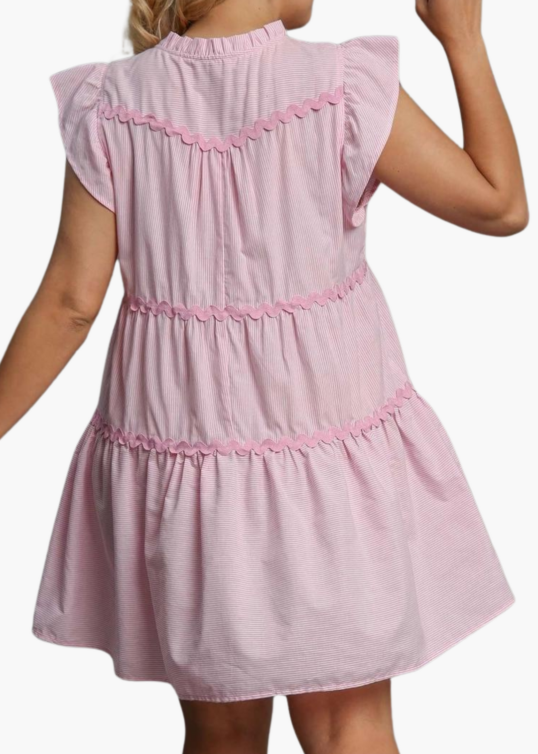 Nellie A-Line Mini Dress in Pink