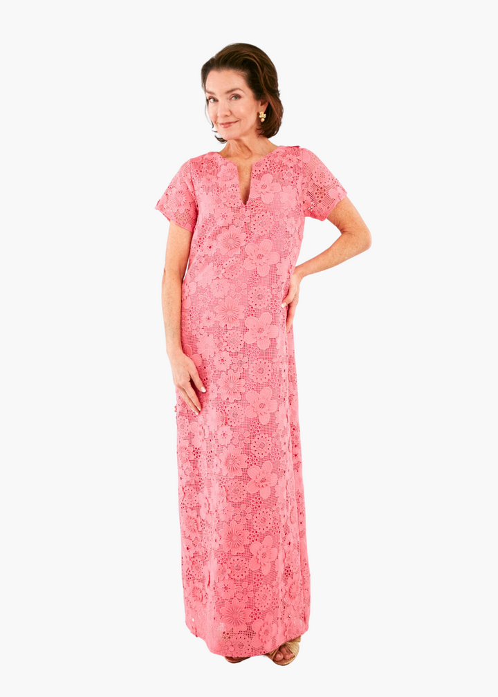 Heidi Caftan Gown in Carnation