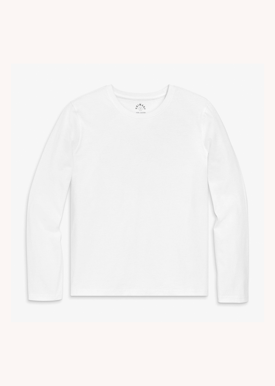 Long Sleeve Everyday Cotton Tee in White