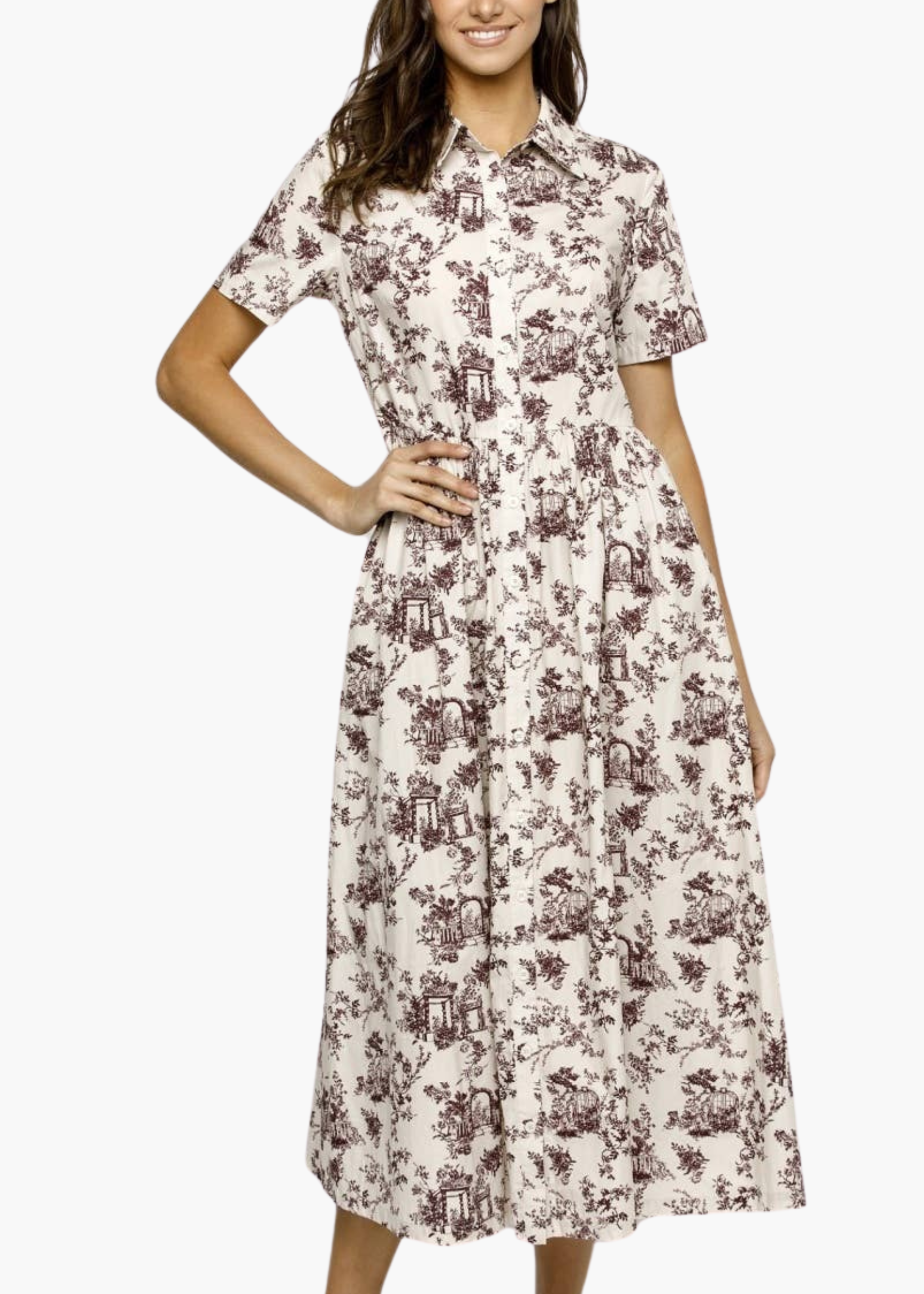 Ginna Garden Print Midi Dress