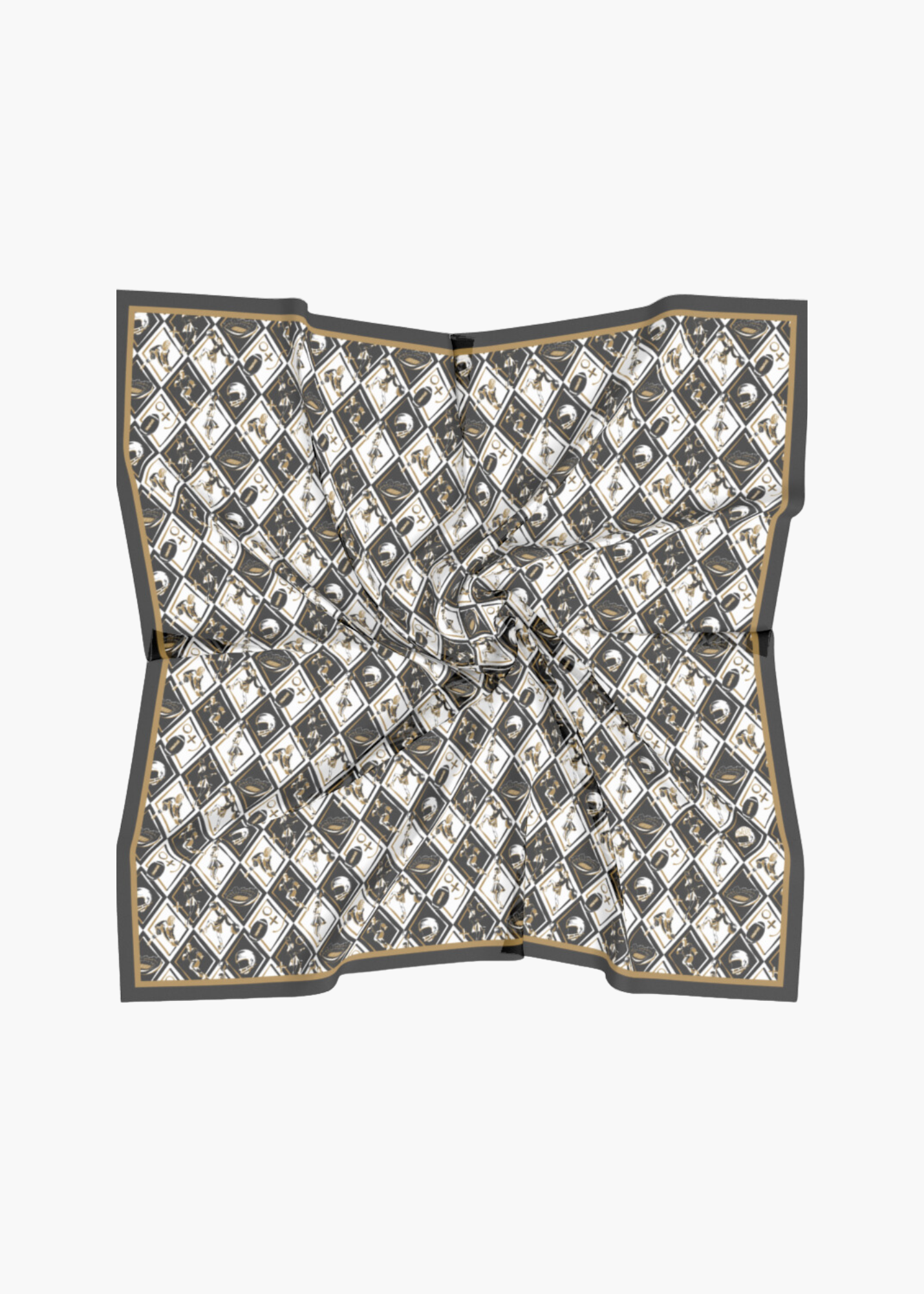 Black + Gold Checkerboard Gameday Scarf