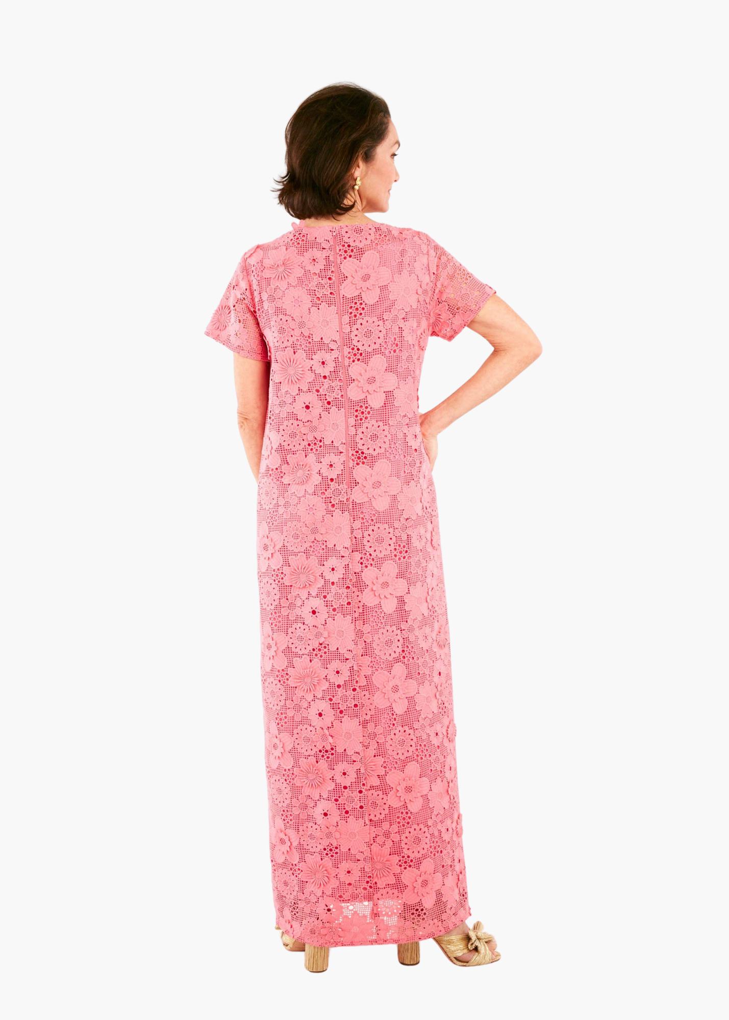 Heidi Caftan Gown in Carnation