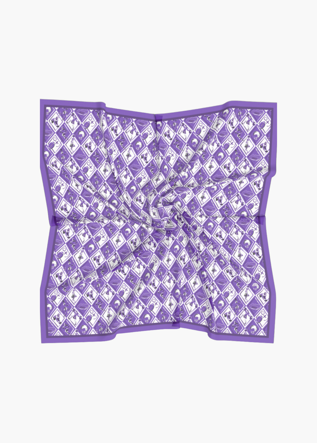 Purple + Black Checkerboard Gameday Scarf