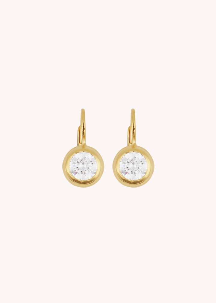 Bezel Drop Earrings