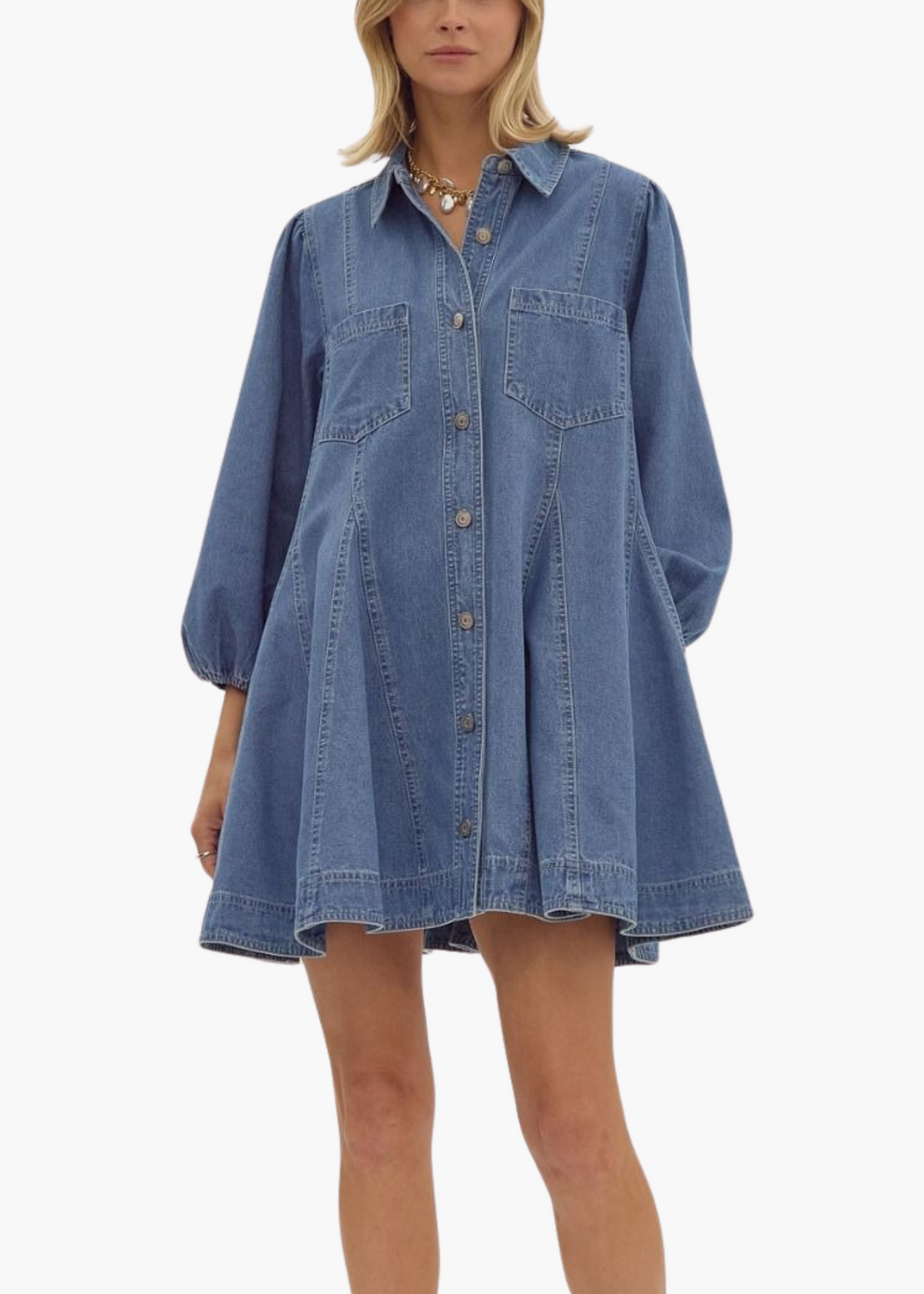 Marley Mini Dress in Denim