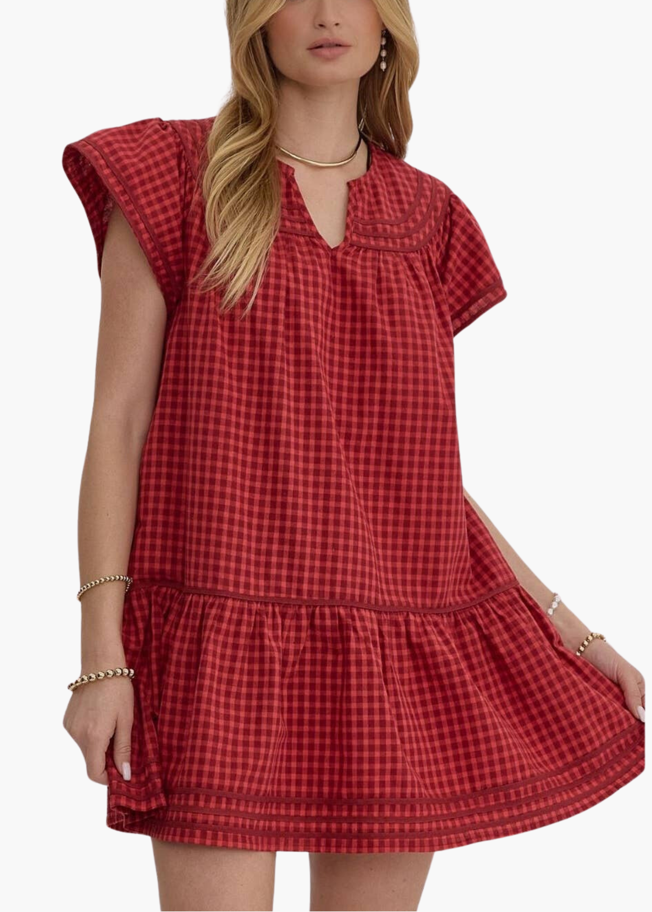 Sutton Mini Dress in Red