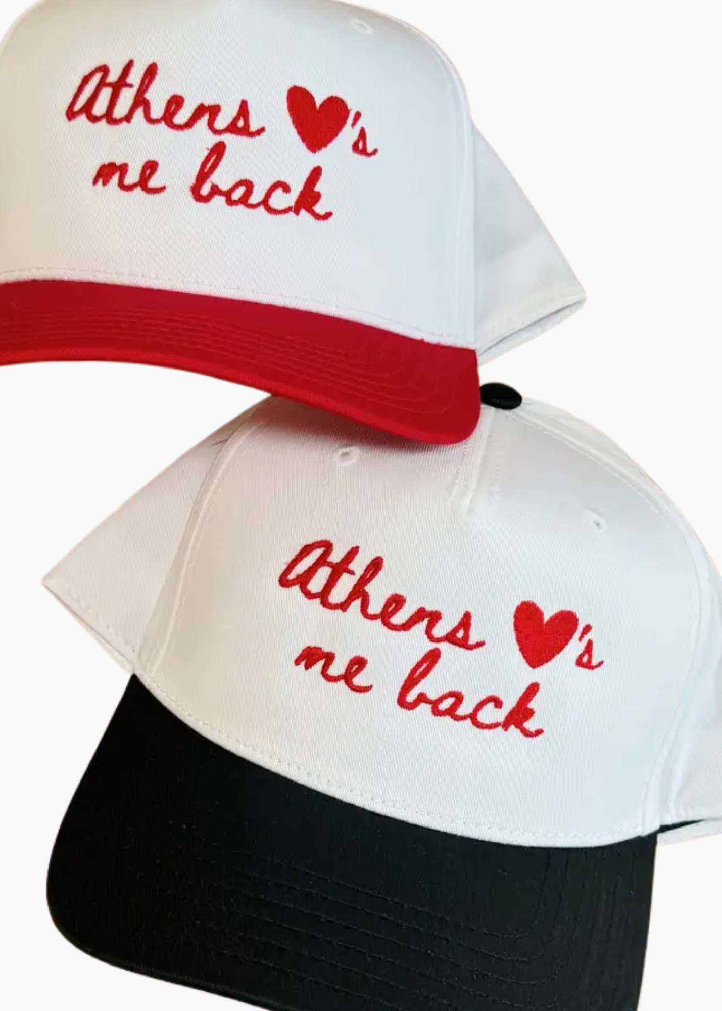 Canvas Trucker Hat in Red Athens Loves me Back