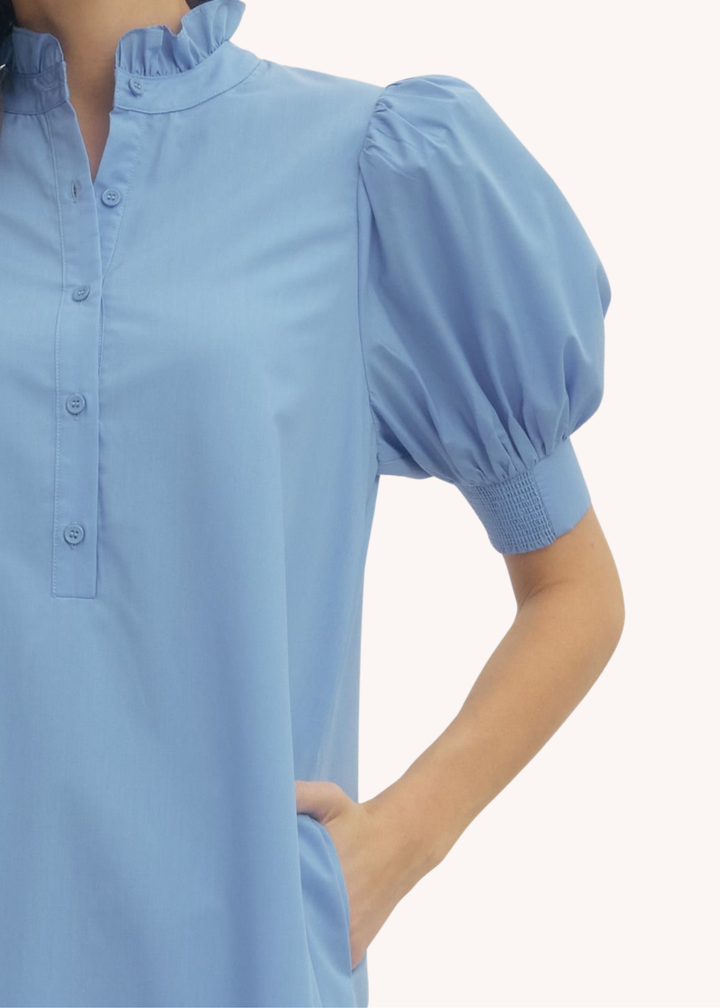Colette Midi Dress in Light Blue