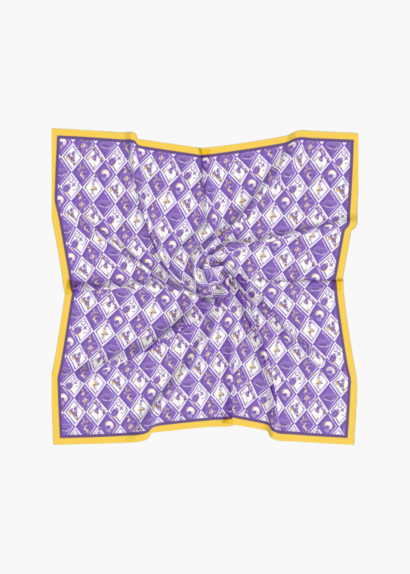 Purple + Gold Checkerboard Gameday Scarf