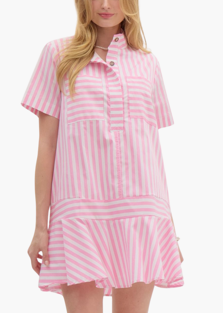 Devon Mini Dress in Light Pink