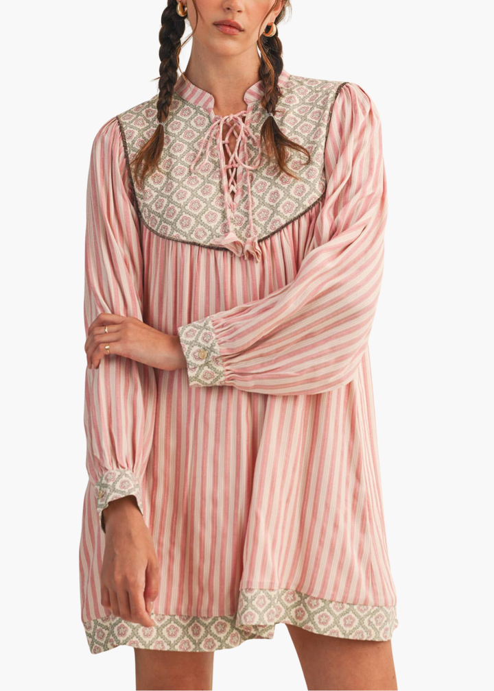 Lou Striped Mini Dress