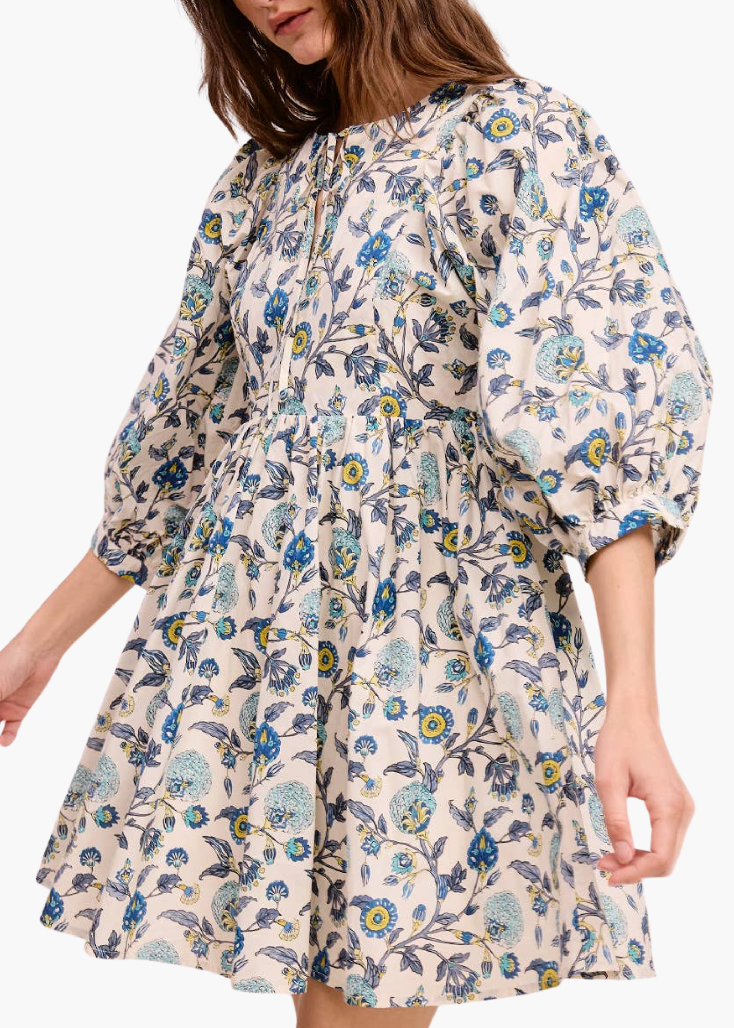 Ouita Mini Dress in Boho Blue
