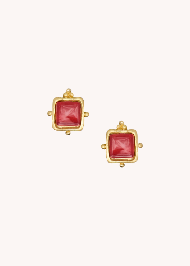 Charlotte Studs in Crimson