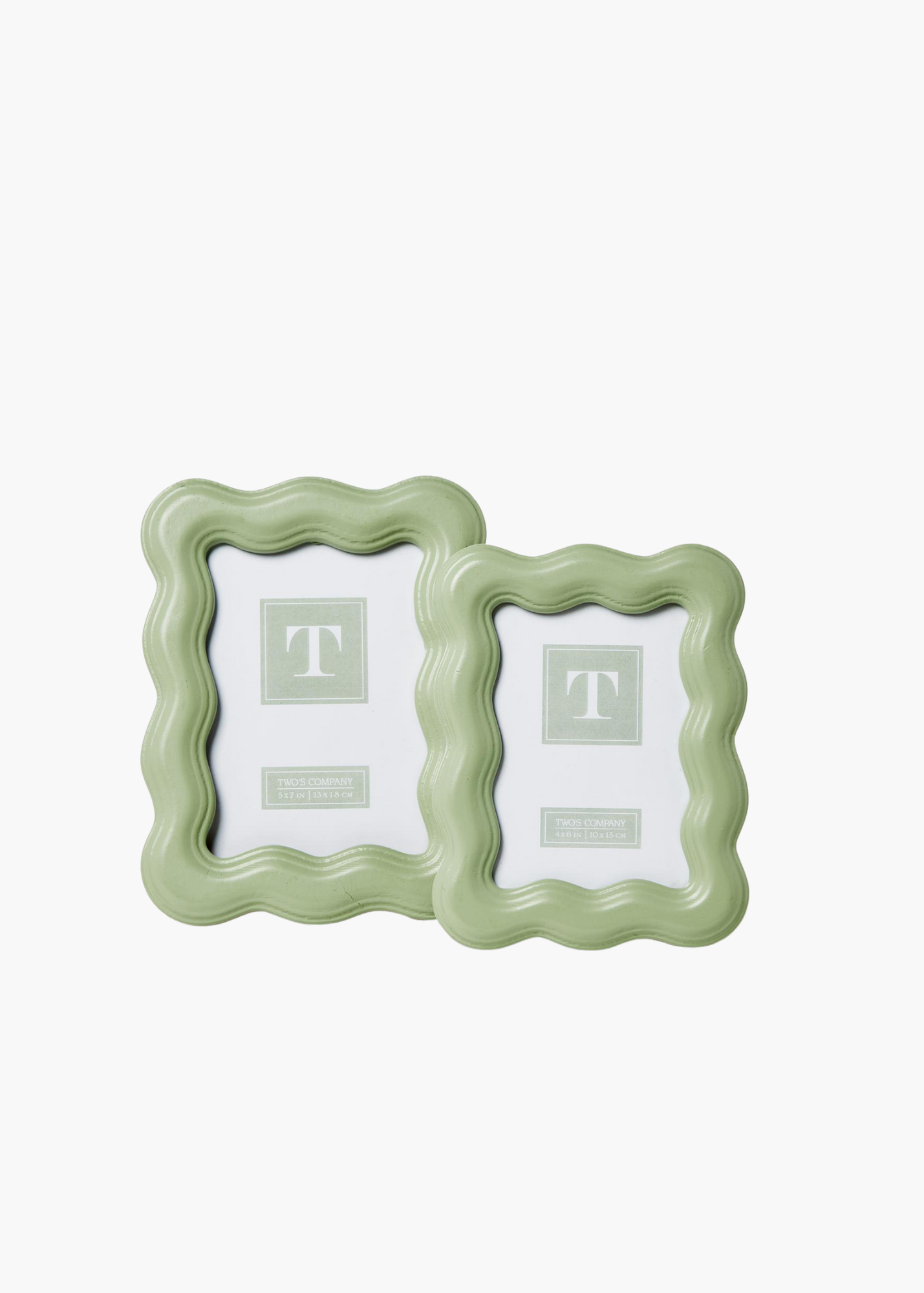 Wavy Wood Frame in Sage
