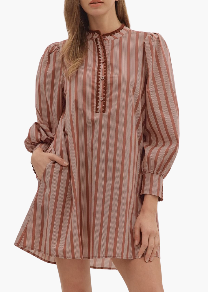 Mimi Mini Dress in Brown
