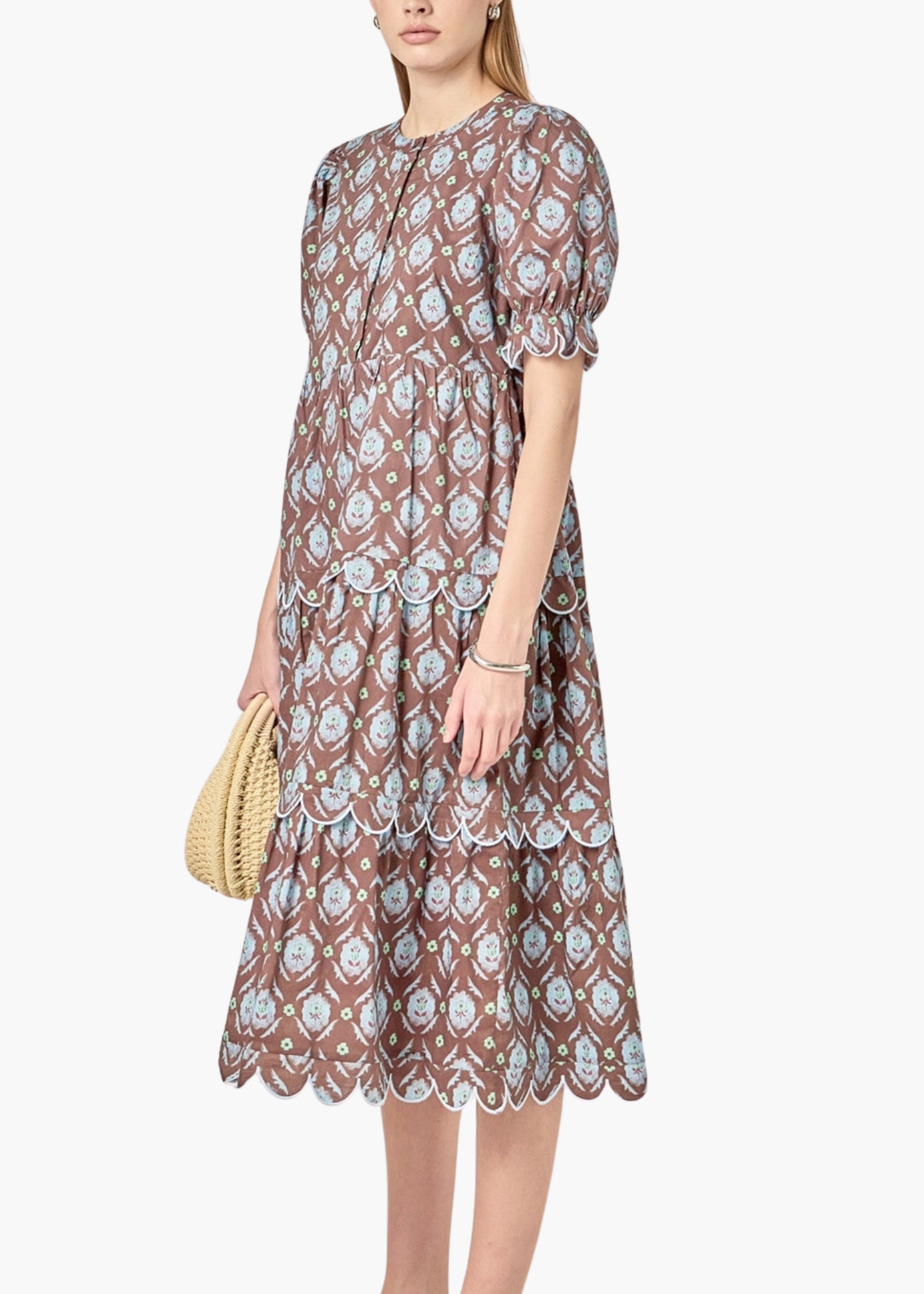 Margaux Scallop Midi Dress