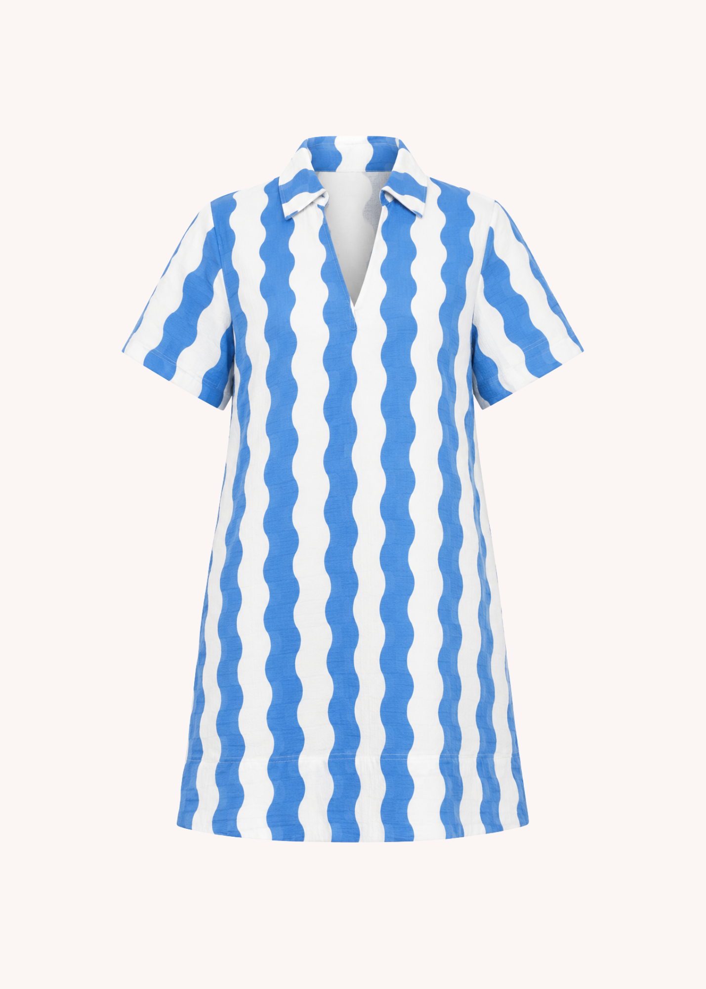 Cotton Mini Dress in Wave