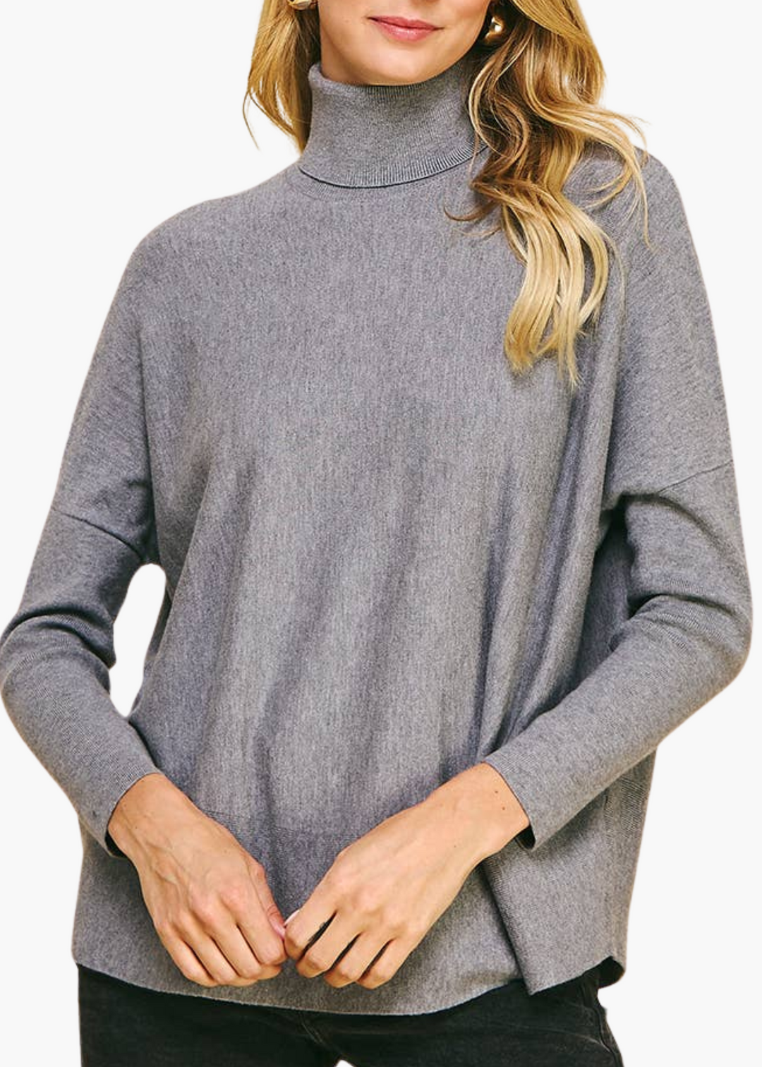 Turtleneck Pullover in Grey