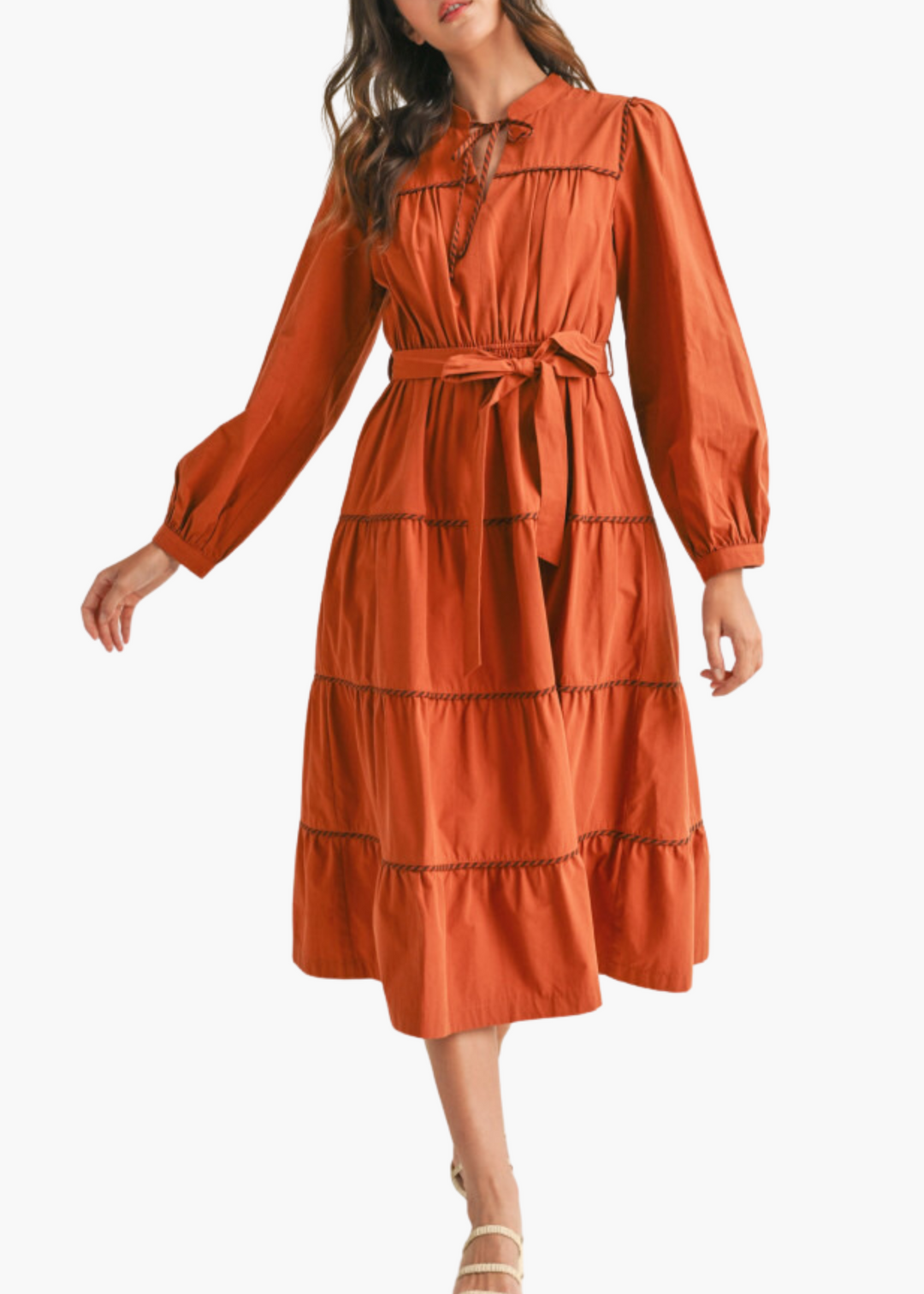 Celine Midi Dress in Cider S Celine Midi Dress in Cider S