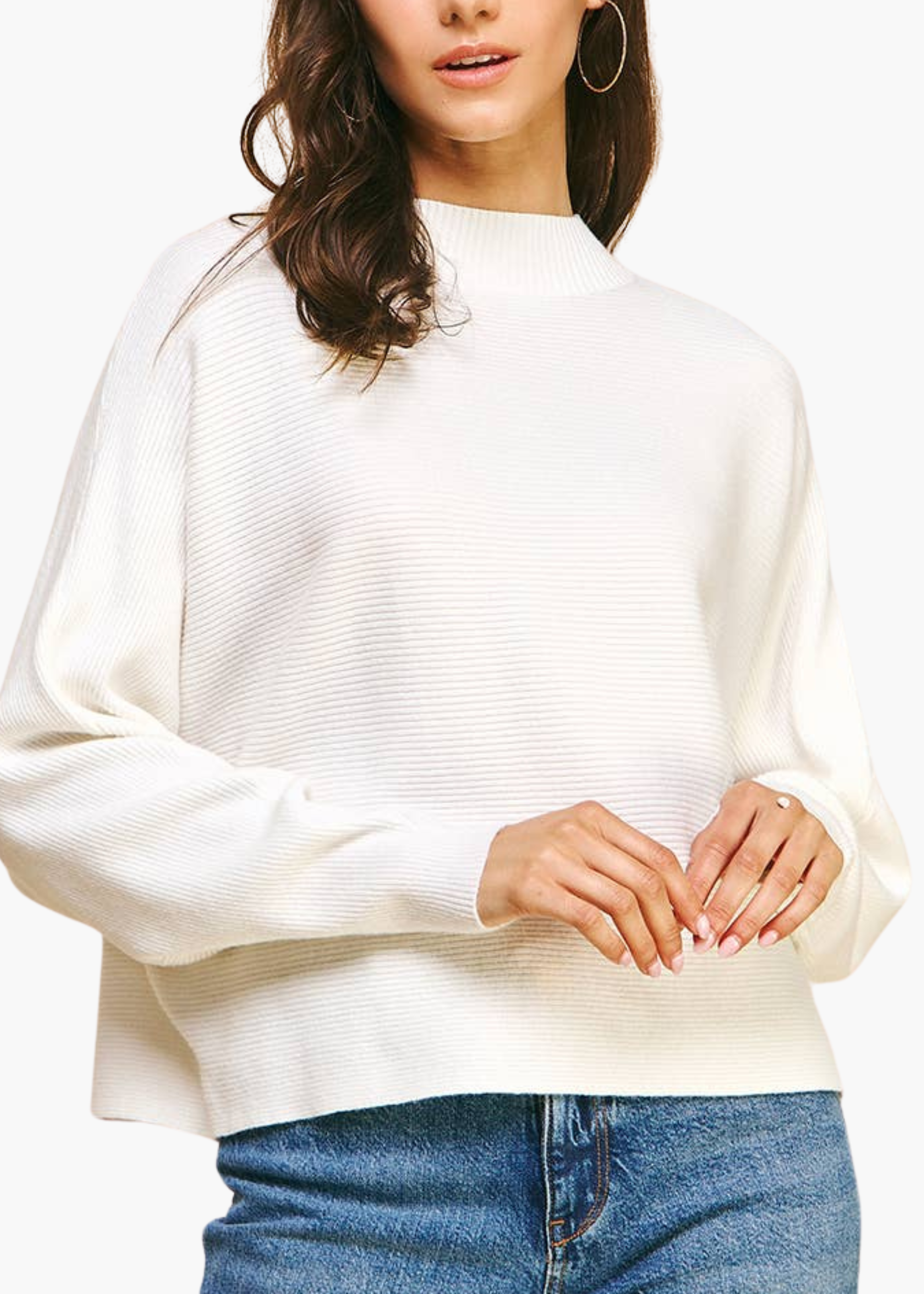 Dolman Sleeve Sweater in Ivory