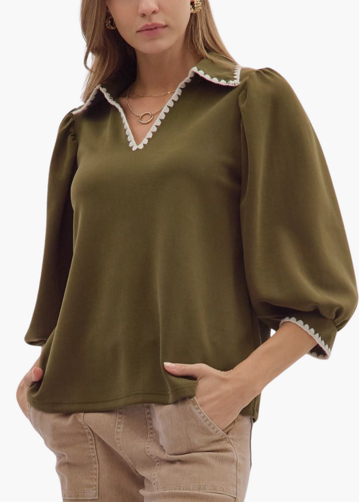 Kristy Top in Olive
