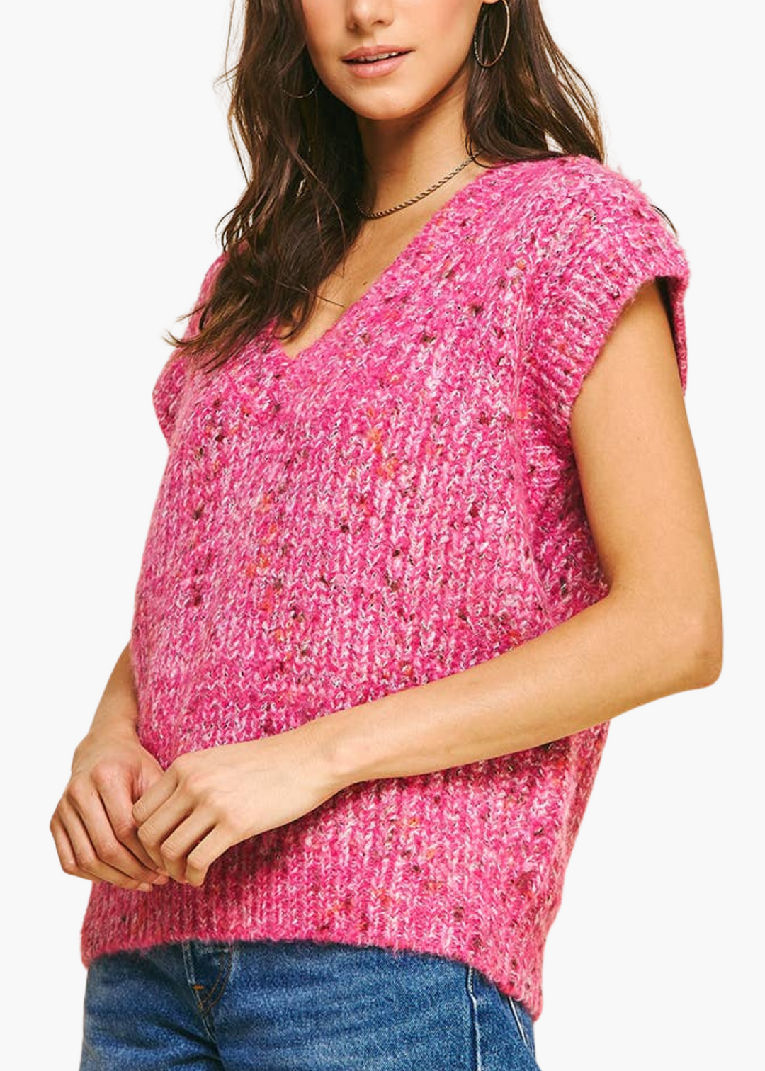 Stephanie Knitted Yarn Sweater Vest